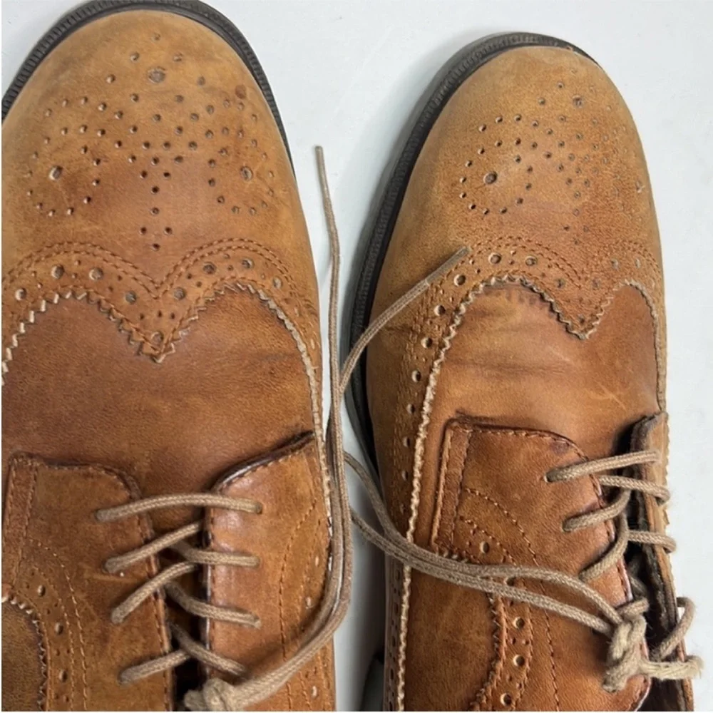 G.H. Bass Oxford Lace Up Shoes Cognac Brown Size 11.5
